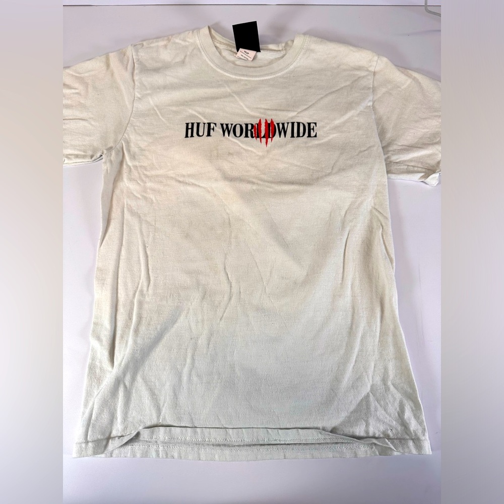 Huf Godzilla God Zilla Movie Graphic promo White Shirt Tee S small